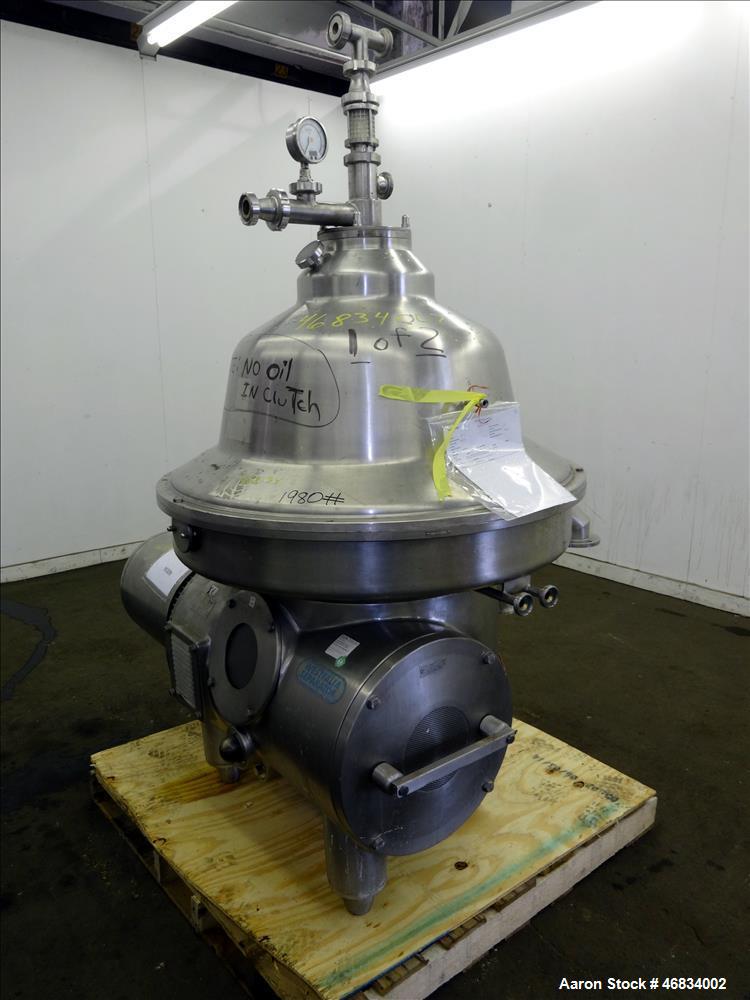 Used Westfalia MSD-200 Desludger Disc Centrifuge