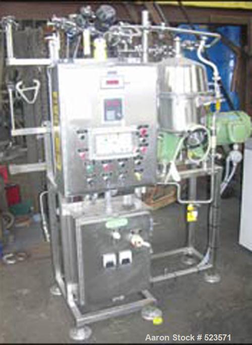 USED: Westfalia NA-7-06-576 desludger disc centrifuge, 316 stainless steel construction on product contact areas, max bowl speed 5810 rpm, clarifier design, centripetal pump liquid discharge, 7.5 hp ...