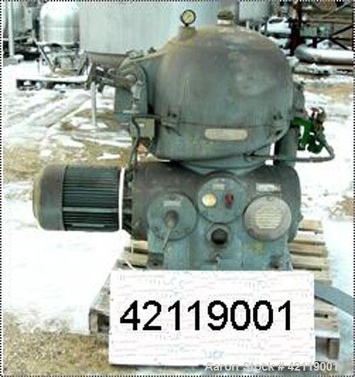Used-Westfalia Model OSA-20-03-066 "Oil Purifier" Disc Centrifuge. Max bowl speed 7510 rpm. Direct drive configuration 11 kW...