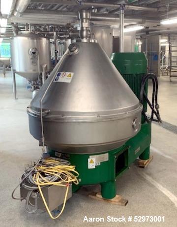 Used- GEA Westfalia Profi 400/GSE 400 Desludger Disc Centrifuge. 316 Stainless steel construction (product contact areas). C...