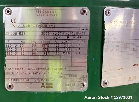 Used GEA Westfalia Profi 400/GSE 400 Desludger Disc Centrifuge. 316 Stainless steel construction (product contact areas). Clarifier design (liquid/solids separation), centripetal pump liquid discharg...