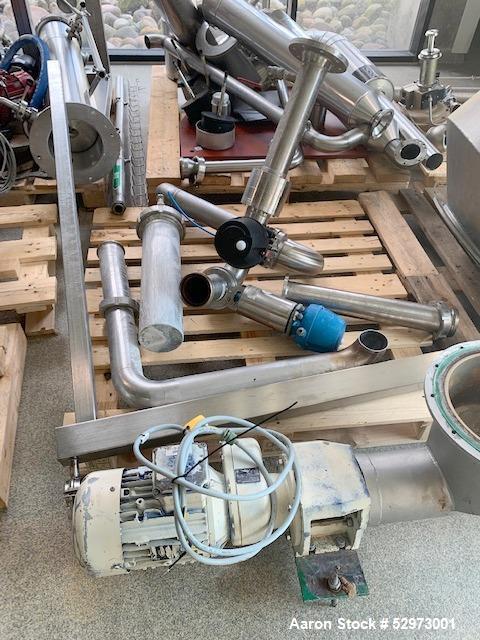 Used GEA Westfalia Profi 400/GSE 400 Desludger Disc Centrifuge. 316 Stainless steel construction (product contact areas). Clarifier design (liquid/solids separation), centripetal pump liquid discharg...