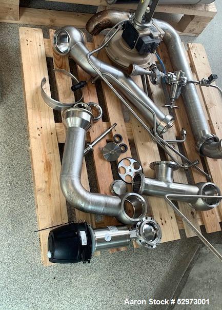Used GEA Westfalia Profi 400/GSE 400 Desludger Disc Centrifuge. 316 Stainless steel construction (product contact areas). Clarifier design (liquid/solids separation), centripetal pump liquid discharg...