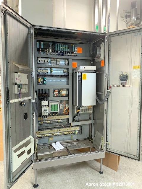 Used GEA Westfalia Profi 400/GSE 400 Desludger Disc Centrifuge. 316 Stainless steel construction (product contact areas). Clarifier design (liquid/solids separation), centripetal pump liquid discharg...