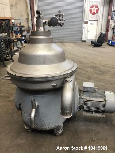 Used- Westfalia RSA-60-01-076 "Refining" Disc Centrifuge