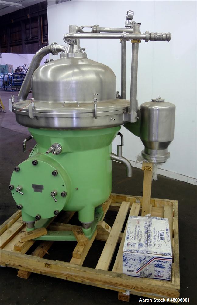 Used Stainless Steel Westfalia Refining Desludger Disc Centrifuge, RSA-80-01-576 