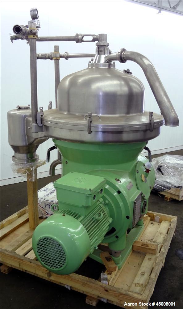 Used Stainless Steel Westfalia Refining Desludger Disc Centrifuge, RSA-80-01-576 