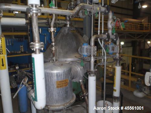 Used Stainless Steel Westfalia Refining Desludger Disc Centrifuge, RSE-200-01-5