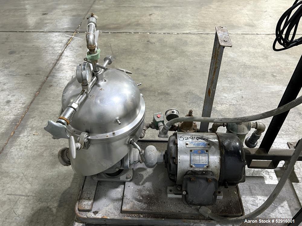 Used Westfalia SA-1-02-175 Desludger Disc Centrifuge | 9400 RPM | 316 SS Product Contact | Liquid/Liquid/Solid Separator with VFD Control