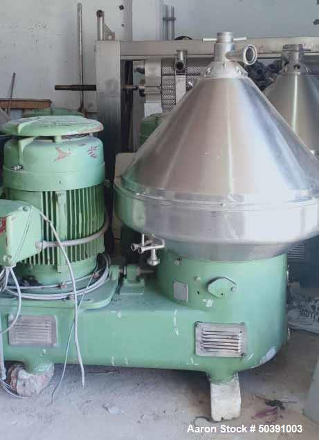 Used Westfalia SA-100-01-777 Desludger Disc Centrifuge