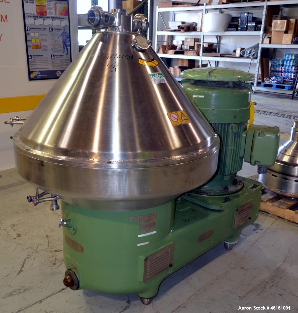 Used Westfalia SA-100-36-177 Desludger Disc Centrifuge