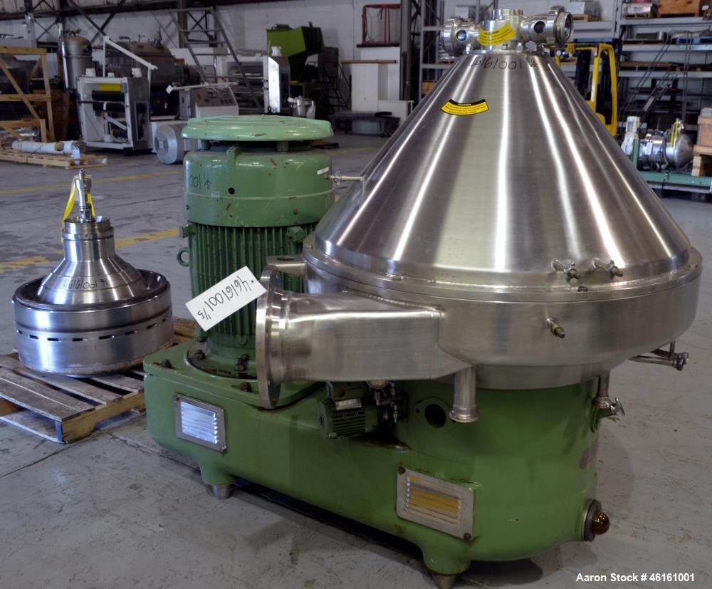 Used Westfalia SA-100-36-177 Desludger Disc Centrifuge