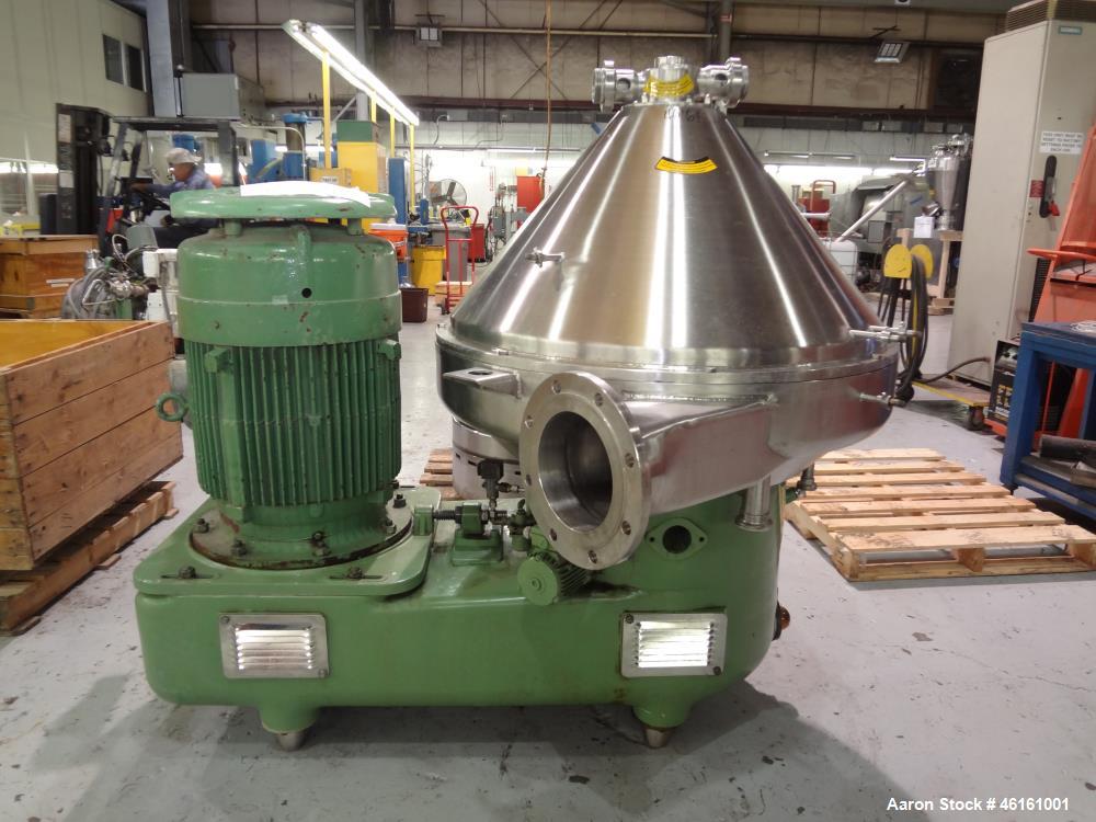 Used Westfalia SA-100-36-177 Desludger Disc Centrifuge