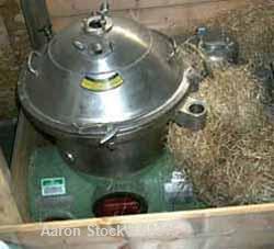 Used Westfalia Desludger/Separator Disc Centrifuge, Model SA14-01-076316, Stainless Steel. 7560 RPM maximum bowl speed. Complete with a direct connected 10 hp 208-230/460 volt motor.