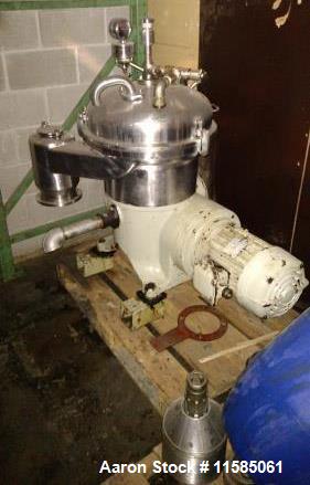 Used- Westfalia Desludger DIsc Centrifuge