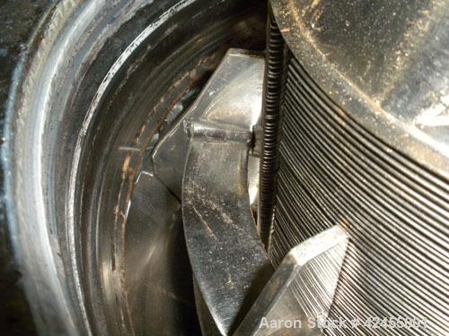 Used Westfalia SA-14-06-076 Desludger Disc Centrifuge, 316 stainless steel construction on product contact areas. Maximum bowl speed 7560 rpm, clarifier design (liquid/solids), centripetal pump liqui...