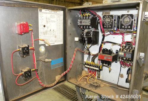 Used Westfalia SA-14-06-076 Desludger Disc Centrifuge, 316 stainless steel construction on product contact areas. Maximum bowl speed 7560 rpm, clarifier design (liquid/solids), centripetal pump liqui...