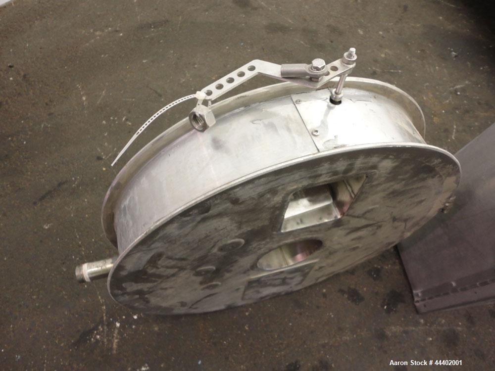 Used Westfalia SA-14-06-076 Desludger Disc Centrifuge.  329 Stainless steel construction on product contact areas. Maximum bowl speed 7560 rpm, clarifier design (liquid/solids), centripetal pump liqu...