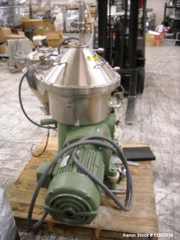 Used- Stainless Steel Westfalia Desludger Disc Centrifuge, SA-19-06-076 