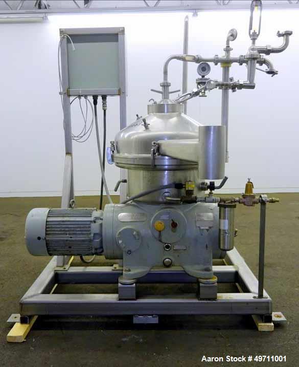 Used Westfalia SA-20-03-076 Desludger Disc Centrifuge.