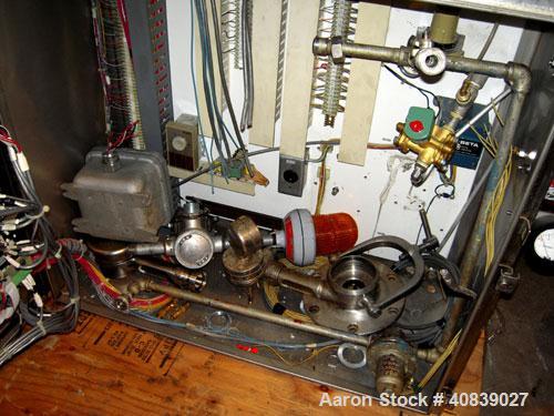 Used Westfalia SA-20-47-576 Desludger Disc Centrifuge. 316 stainless steel construction (product contact areas), max bowl speed 6400 rpm, hydrohermetic design, clarifier design, centripetal pump liqu...