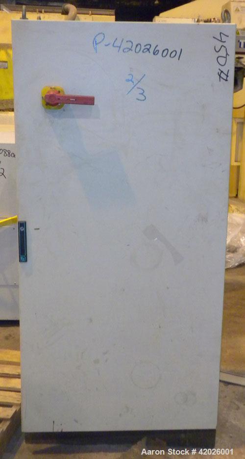 Used Westfalia SA-35-06-076 Desludger Disc Centrifuge. Stainless steel, clarifier design (liquid/solids separation), maximum bowl speed is 6550 rpm, centripetal pump liquid discharge,18.5 kW / 27.75 ...
