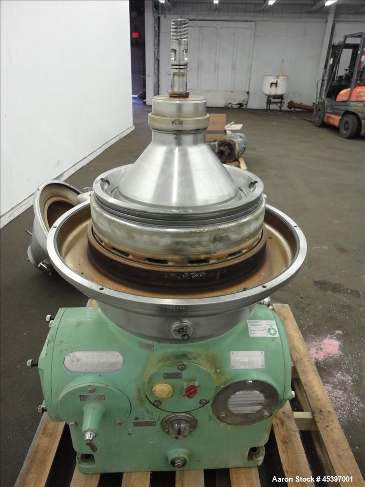 Used- Westfalia SA-35-06-076 Desludger Disc Centrifuge