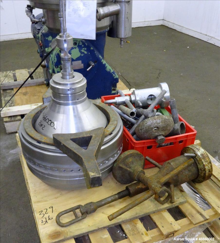 Used Westfalia SA-35-33-576 Desludger Disc Centrifuge.