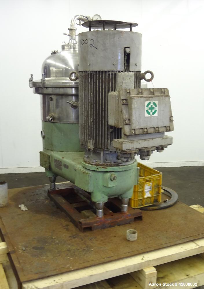 Used Stainless Steel Westfalia Desludger Disc Centrifuge, SA-40-02-177 