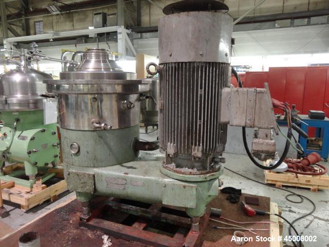 Used Stainless Steel Westfalia Desludger Disc Centrifuge, SA-40-02-177 
