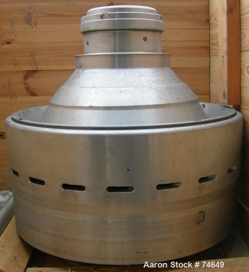 USED: Westfalia SA-45-36-177 desludger disc centrifuge bowl assembly.