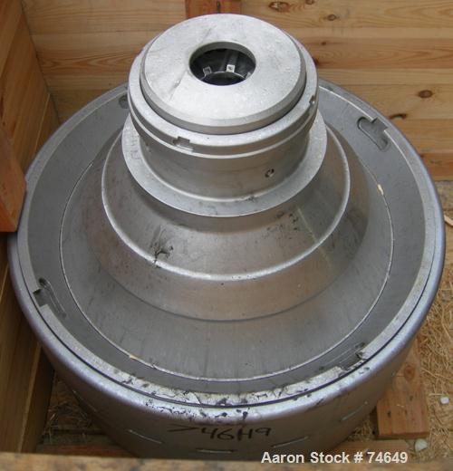 USED: Westfalia SA-45-36-177 desludger disc centrifuge bowl assembly.