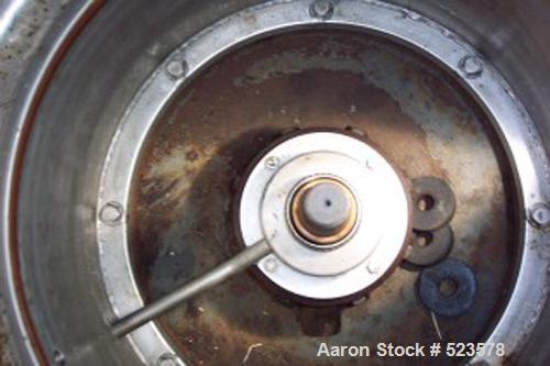 USED: Westfalia SA-60-06-177 desludger disc centrifuge. 316 stainless steel construction on product contact areas, max bowl speed 5000 rpm, centripetal pump liquid discharge, timed solid discharge, 6...