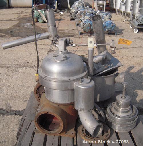 Used Stainless Steel Westfalia Self-Thinking Separator/Desludger Centrifuge, SA