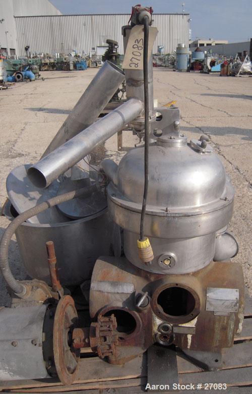 Used Stainless Steel Westfalia Self-Thinking Separator/Desludger Centrifuge, SA