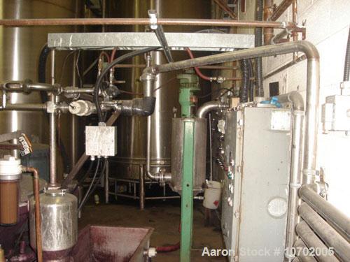 Used Westfalia SA-80-06-177 Desludger Disc Centrifuge. 316 stainless steel construction (product contact areas), clarifier design, centripetal pump liquid discharge, lube system, belt drive configura...