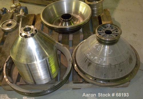 Used Stainless Steel Westfalia Desludger Disc Centrifuge, SA-82-06-177