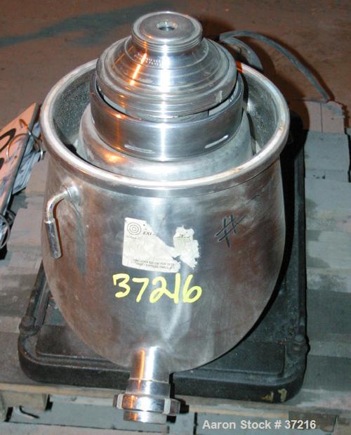 Used Westfalia SA00H-205 (SA1-02-076) Pilot Scale Desludger, Sanitary Separator Design. Maximum bowl speed 10,000 rpm, max feed rate 3.5 gpm, pump discharge on light phase. 1.5 hp motor 420/3/50/1410...