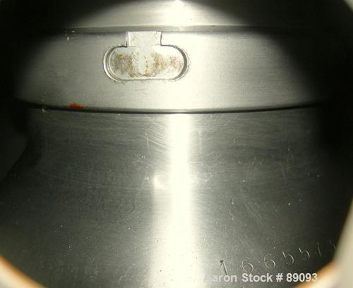 USED: Westfalia SA35-01-576 desludger disc centrifuge. 316 stainless steel construction on product contact areas, max bowl speed 6000 rpm, separator design, light and heavy phase centripetal pump liq...