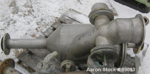 USED: Westfalia SA35-01-576 desludger disc centrifuge. 316 stainless steel construction on product contact areas, max bowl speed 6000 rpm, separator design, light and heavy phase centripetal pump liq...