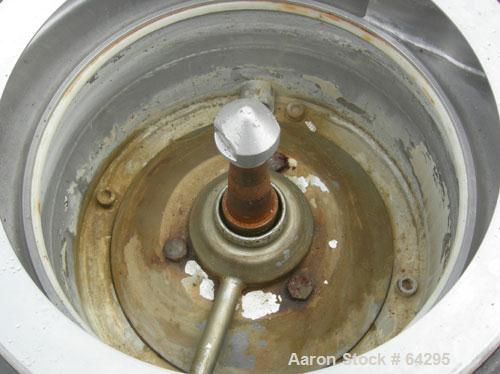 Used Westfalia SA7-06-076 Desludger Disc Centrifuge, 316 Stainless Steel Construction (Product Contact Areas). Maximum bowl speed 8400 rpm, clarifier design, centripetal pump liquid discharge. Driven...