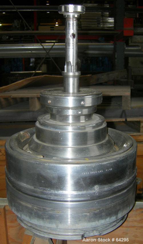 Used Westfalia SA7-06-076 Desludger Disc Centrifuge, 316 Stainless Steel Construction (Product Contact Areas). Maximum bowl speed 8400 rpm, clarifier design, centripetal pump liquid discharge. Driven...
