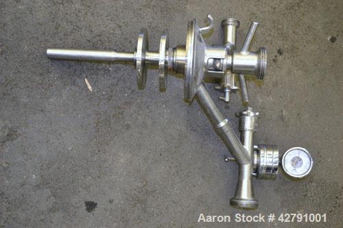 Used Westfalia SAMM 12006 Disc Centrifuge. 421 Stainless steel construction (product contact areas). Maximum bowl speed 4500 rpm, separator design, direct drive, 30 hp/22 kw drive motor (380/3/50). I...