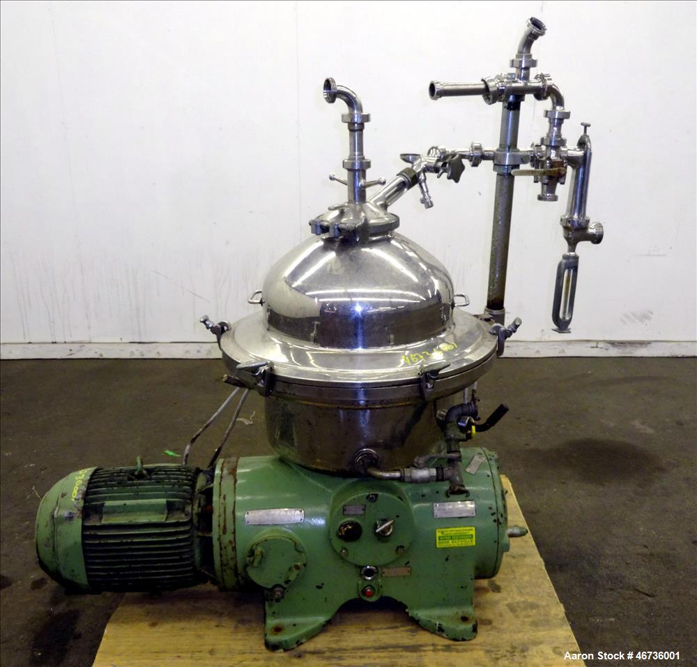 Used Westfalia SAMN-5036 Desludger Disc Centrifuge.