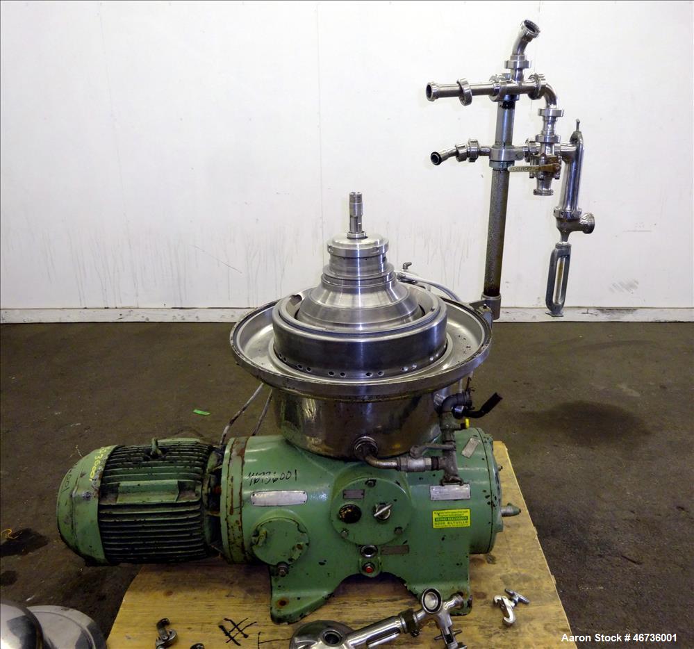 Used Westfalia SAMN-5036 Desludger Disc Centrifuge.