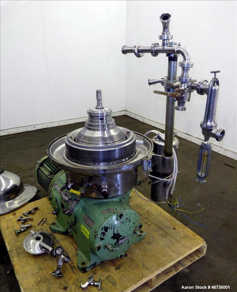 Used Westfalia SAMN-5036 Desludger Disc Centrifuge.