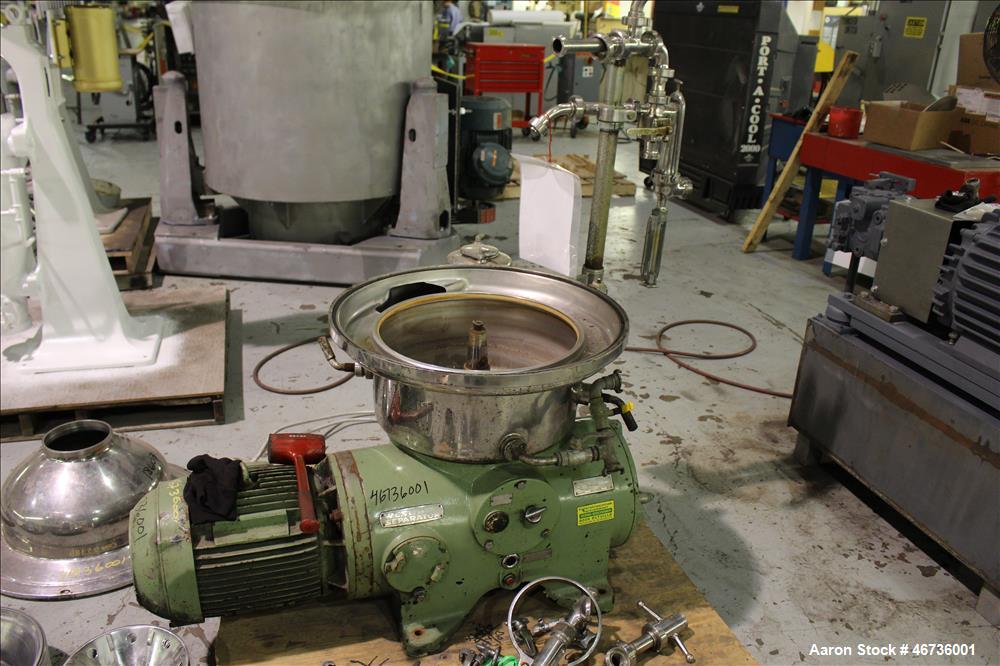 Used Westfalia SAMN-5036 Desludger Disc Centrifuge.