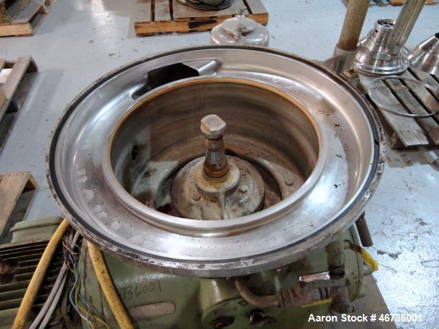 Used Westfalia SAMN-5036 Desludger Disc Centrifuge.