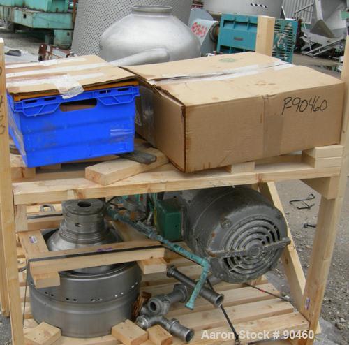 Used Westfalia SAMN-5036 Desludger Disc Centrifuge, 329 Stainless Steel Construction (Product Contact Areas). Max bowl speed 6500 RPM, separator design, light phase gravity liquid discharge, heavy ph...