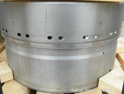 Used Westfalia SAMN-5036 Desludger Disc Centrifuge, 329 Stainless Steel Construction (Product Contact Areas). Max bowl speed 6500 RPM, separator design, light phase gravity liquid discharge, heavy ph...
